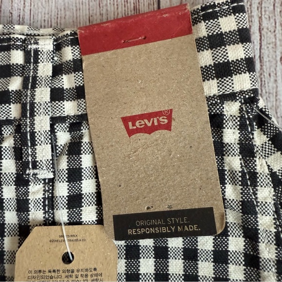 LEVI’S Gingham Button Front Mini Skirt 29 NWT - Picture 2 of 6